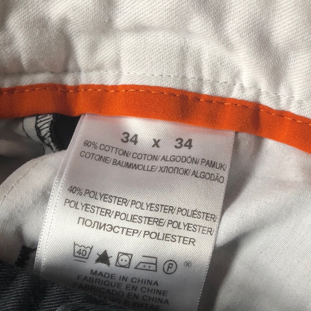 Dockers 100% Cotton Black Khakis/Pants Flat Front - Picture 5 of 9